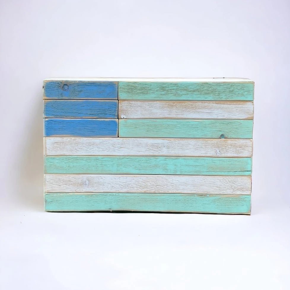 'Merica Marathon Solid Wood American Flag - Native Artistry